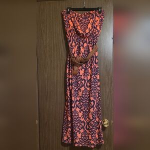 Vacation strapless Maxi Dress